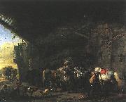 WOUWERMAN, Philips Scene in front of an Inn wet France oil painting reproduction
